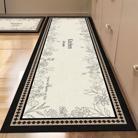 Grille de style américain - 5 unités de terre de diatomées de 50 x 80 cm Tapis de cuisine, tapis de sol absorbant en terre de diatomées, facile à nettoyer, tapis rectangulaire antidérapant pour usage (1/5)