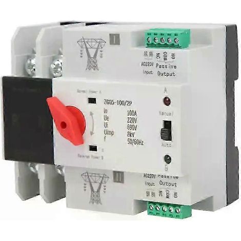 Automatischer Dual-Power-Umschalter mit unterbrechungsfreiem 2-Wege-Controller ZGQ5-100/2/4P 220/400V-JXLGV (1/5)