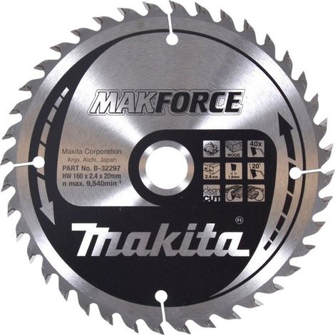 Makita Kreissägeblatt MAKFORCE 160/20 mm, 40 Zähne, 1,5 mm, Holz