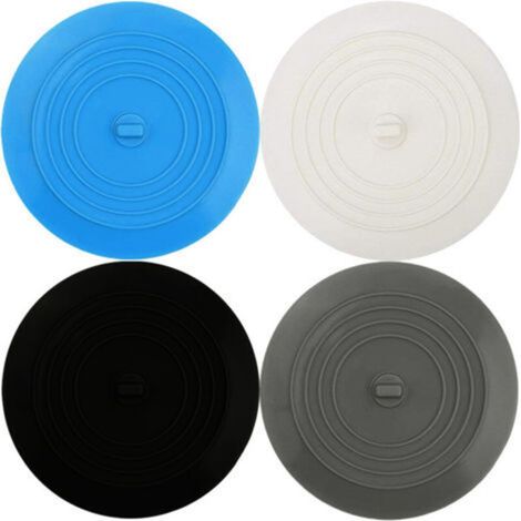 Bouchons Universels pour Éviers, Lot de 4 Bouchons de Drain en Silicone, Bouchon de Bain, Bouchon d'Évier de Cuisine pour Baignoire et Douche