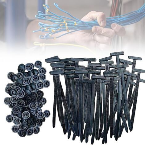 Kabelbinder, universelle selbstsichernde Nylon-Befestigungselemente, Kunststoffnieten für die Kfz-Reparatur, Schnellbefestigung und Lochbefestigung (50 Stück) (1/4)