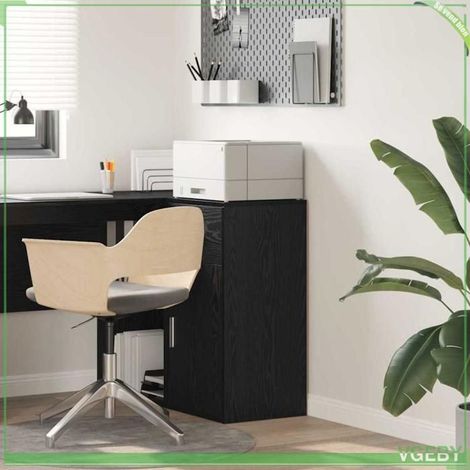 Buffet - ABI - Chêne noir - Bois d'ingénierie - 38 x 34,5 x 75 cm (1/5)