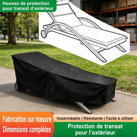 Housse de protection pour transat et bain de soleil 210 x 75 x 40/80 cm en tissu Oxford 420D 210 75 40 80cm 28 × 23 × 3 cm 300 g – Livraison gratuite (1/5)