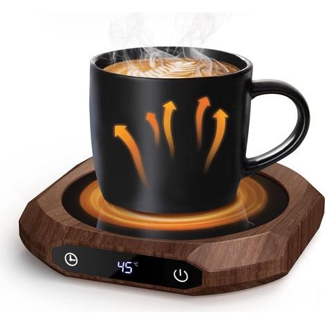 Tassenwärmer, Kaffeewärmer fürs Büro, Kaffeetassenwärmer, automatische Abschaltung nach 1 bis 12 Stunden, intelligenter Kerzenwärmer mit 3 Temperaturstufen, elektrischer Getränkewärmer (1/5)