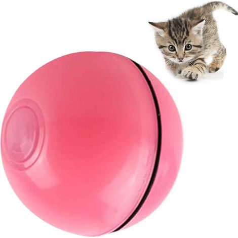 Balle interactive pour chat avec lumière LED, rotation à 360°, rechargeable par USB, stimule l'instinct de chasse des chatons. (1/4)