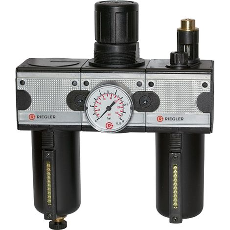Riegler Wartungseinheit 3-tlg. »multifix« mit Metallbehälter, BG 3, G 3/4 (1/4)
