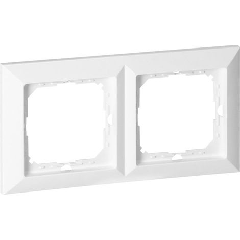 Plaque de Finition Deux Emplacements - Blanc - SILAMP (1/2)