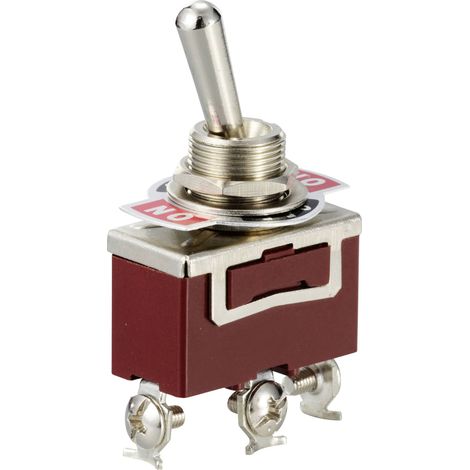 TRU COMPONENTS TC-12819628 INTERRUPTEUR À LEVIER 250 V/AC 15 A 1 X ON/OFF/ON À ACCROCHAGE 1 PC(S) (1/3)