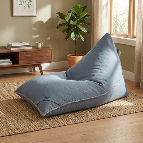 Soo Santaï Pouf-Sessel Soo Santaï Lazy Bro Indoor birnenförmig, 140x120x90 cm für den Innenbereich, mit abnehmbarem Bezug, mit Griffen und