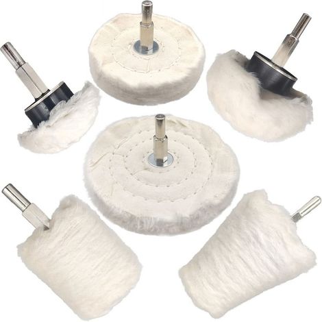 Disque De Polissage - Pour Perceuse - Forme Champignon Cylindrique Conique T - Pour Métal Aluminium Acier Inoxydable Bois Plastique - 6 Pièces (1/5)