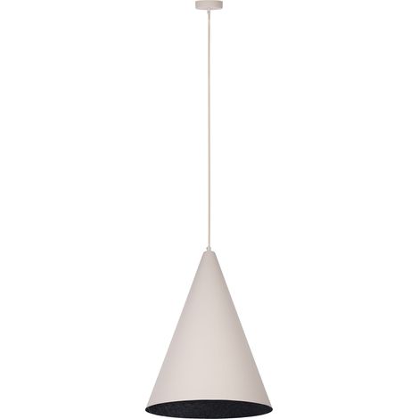 Suspension VESUVIO cône beige/noir Ø35cm E27 Sigma