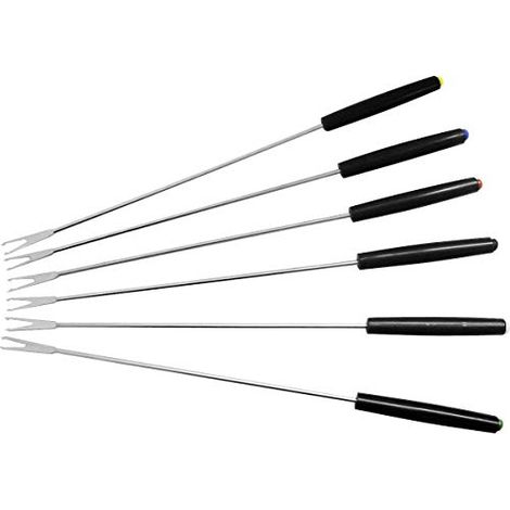 Fackelmann 48491 - Forchette da Fondue in Acciao Inossidabile, 27 cm, pacco da 6 (1/4)