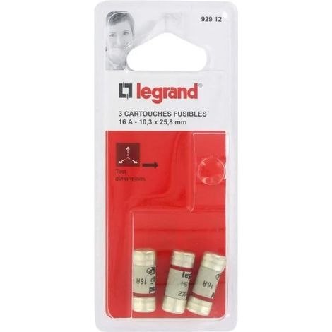 Legrand Set di 3 Cartucce Fusibili 16A 230V