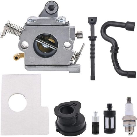 Carburateur MS170 pour Stihl MS170 MS180 Tronçonneuse avec Filtre à Air, Bouchon de Réservoir, Filtre à Essence, Bougie d'Allumage, Remplace C1Q-S57 C1Q-S57A C1Q-S57B 1130 120 0603 (1/5)