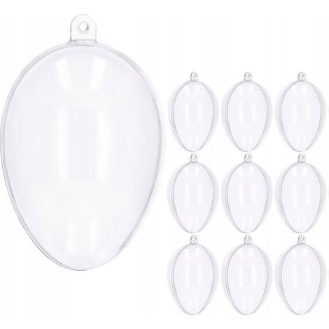 UOVO PALLINA ACRILICA DECORAZIONE PALLINE ACRILICHE TRASPARENTI OVALI 7cm x10 (1/5)