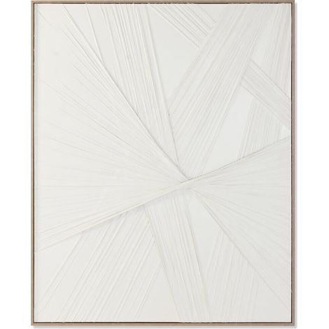 Cuadro Lienzo Ps 123,5X5X153,5 Abstracto 3D Blanco (1/4)