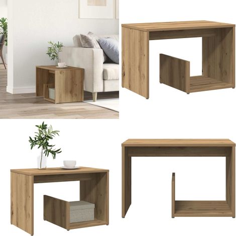 vidaXL Beistelltisch Artisan-Eiche 59x36x38 cm Holzwerkstoff (1/5)