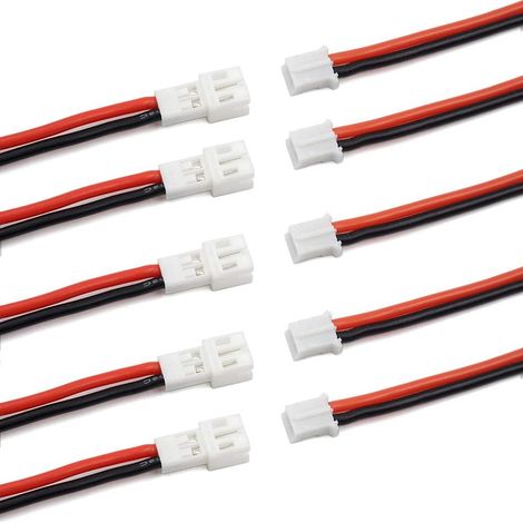 Lot de 10 câbles connecteurs mâle et femelle JST-PH 2.0 améliorés pour batterie H36 H67 E010 E013 (1/5)