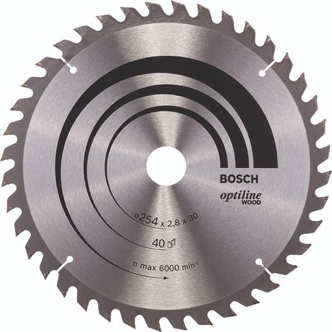 Hoja de sierra circular Optiline Wood 254 x 30 x 28 mm 40  BOSCH 2608640443
