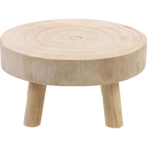 Pots de fleurs, plantes d'intérieur, succulentes, support à bonsaïs, tabouret rustique en bois, support pour plantes en pot (1/5)