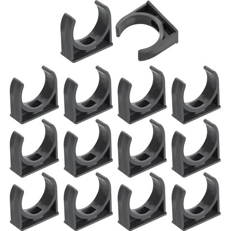 16Pcs Attaches De Tuyau D'eau En PVC, Fixations En Forme De U Pour Tubes, Support De Tuyau Pour Irrigation Pour OD De 32mm Pour Tube Hose Hanger Support Tubing, Gris (1/5)