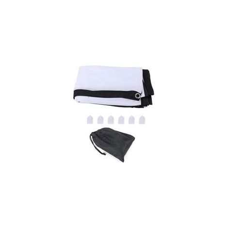 Écran de cinéma extérieur 100 pouces pliable anti-pli 16:9, rideau Portable blanc pour cinéma maison (1/5)