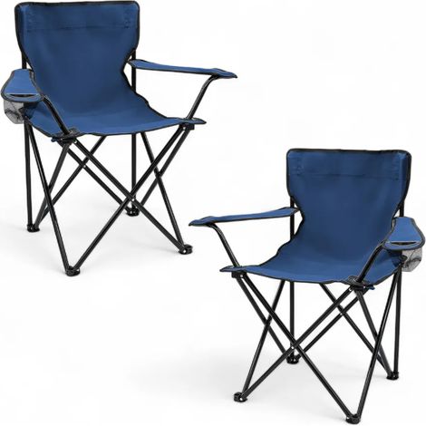 3.12 Lot de 2 Chaise de camping bleue - 2 pièces (1/5)