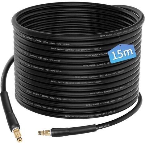15M Flexible Tuyau pour Kärcher K2 K3 K4 K5 K6 K7 Nettoyeur Haute Pression Accessoires Rallonge Tuyau de Rechange Pièces Détachées Tuyau D'extension avec Connecteur Rapide Poignée (1/4)