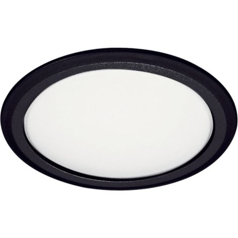 Spot LED encastrable rond 230 V à intensité variable Blanc neutre 4000 K avec 173 lumens Diamètre 62 mm Noir