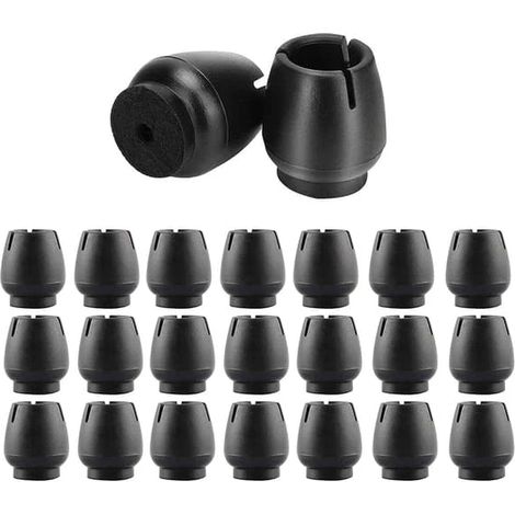 Protections pour pieds de chaise, 32 pièces, embouts en caoutchouc antidérapants et anti-rayures pour pieds de table et de chaise (12-16 mm) (1/5)
