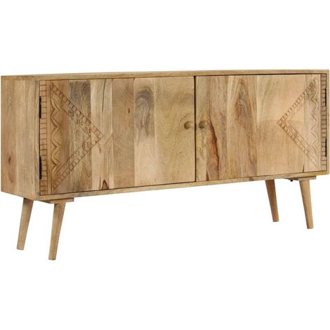 Buffet credenza mobiletto consolle mobile contenitore legno massello di mango 120 cm 4402047