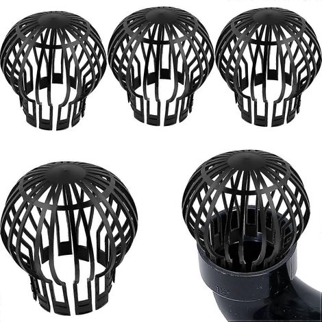 TCGG-4 Lot de grilles de gouttière, protège-gouttières 14,5 x 11 (diamètre x hauteur), grille de gouttière pour maison (1/5)