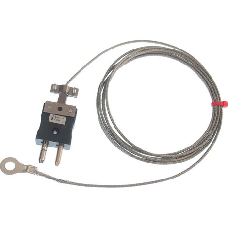 Thermocouple type J Ø 6mm, +350°C max à Fiche mâle standard ( Prix pour 1 )