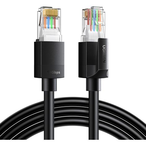 Câble réseau Ethernet Cat 6 F/UTP RJ45 8 m - Noir (1/2)