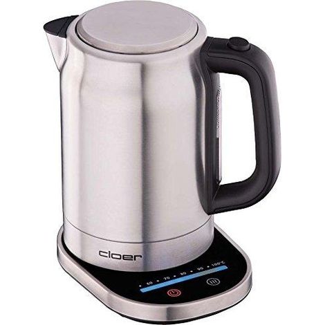 Cloer 4459 hervidor eléctrico inox mate y negro 1,7L