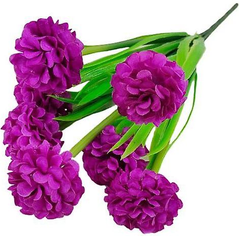 branche de fleur artificielle, sans arrosage, conserve sa fraîcheur. 7 têtes, élégante fleur d'hortensia artificielle pour intérieur et extérieur, décoration de fête.rouge violacé (1/5)