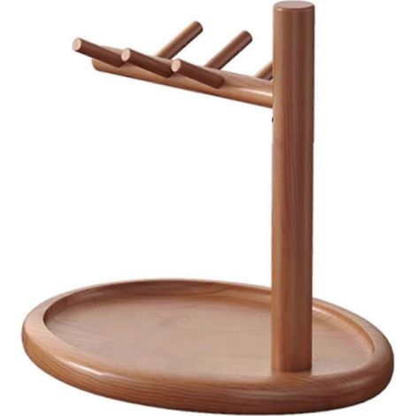 Rustikale Schlüsselschale aus Holz – mit Haken – für Schlüssel und Schmuck (1/5)