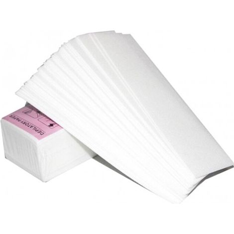 300 bandes de papier dépilatoire de 7x20 cm pour l'élimination de la cire (1/5)