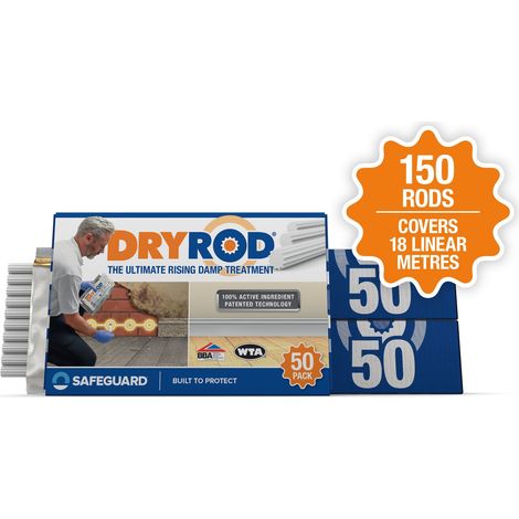 Dryrod Damp Proofing Rods 150 Pack - with 18m Coverage (1/3)
