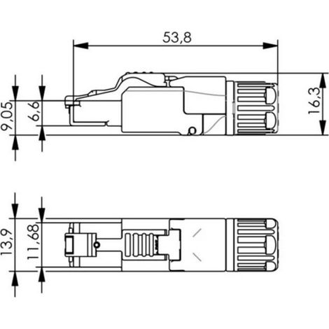 Connecteur RJ45 - MFP8 IE PROFINET - Pour Réseau Industriel Automatisme - Noir - 1 Pièce (1/3)