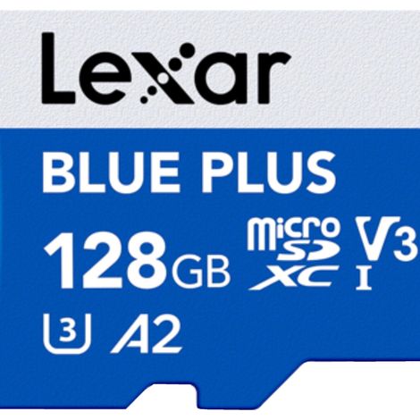 Lexar Blue Plus MicroSDXC 128GB UHS-I con adattatore SD fino a 170MB/s C10 U3 V30 A2