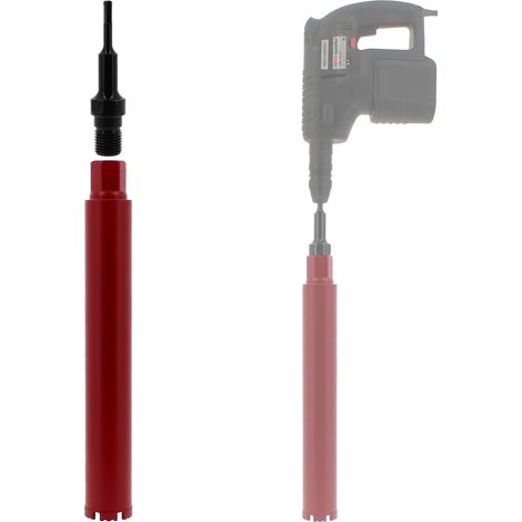 Gt Market – Couronne diamant Ø 63 mm – Adaptateur SDS-plus pour perceuse et perforateur – Forage rapide dans béton armé et granit – Longueur 400 mm