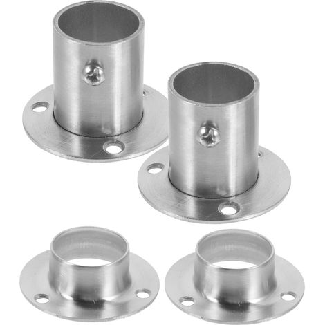Supports de tringle à vêtements en acier inoxydable (lot 4), robustes et résistants l'usure, pour (1/5)
