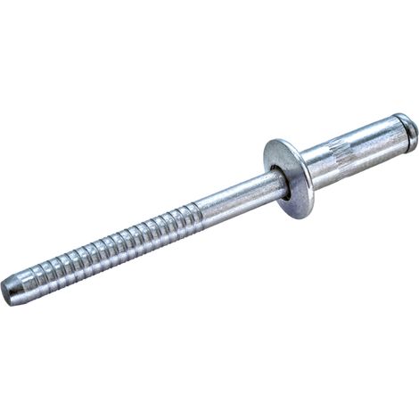 GOEBEL - 500 x Rivet haute résistance, avec bulbe formé 4,8 x 12 mm - Acier zingué / Acier zingué - Tête plate ronde - GO-BULB II - 7200048120 (1/5)