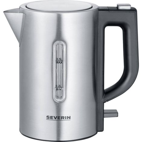 Severin WK3647 Bollitore da Viaggio in Acciaio Inox e Nero 0,5 L