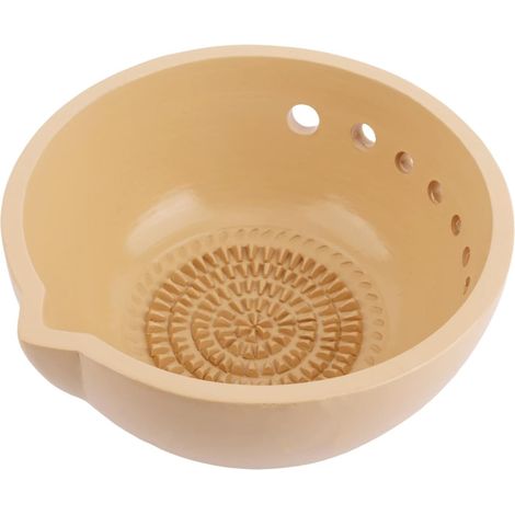 Bol à Effeuiller Herbes avec Râpe, 2-en-1 Herbes Pelage Tasse & Gingembre Râpe Bol Résine Romarin Feuilles Éplucheur avec Bec Verseur Outil de Préparation Cuisine pour Ail Fromage Thym (1/5)