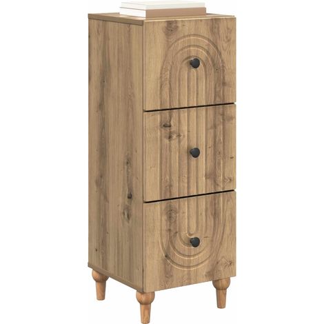 Maison Exclusive - Mobile con Cassetti Rovere Artigianale 33 x 34,5 x 90 cm
