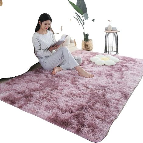Tapis, Motif Cœur Moderne, Polyester Doux, Tacheté rose violet-b, 80x160cm (1/2)