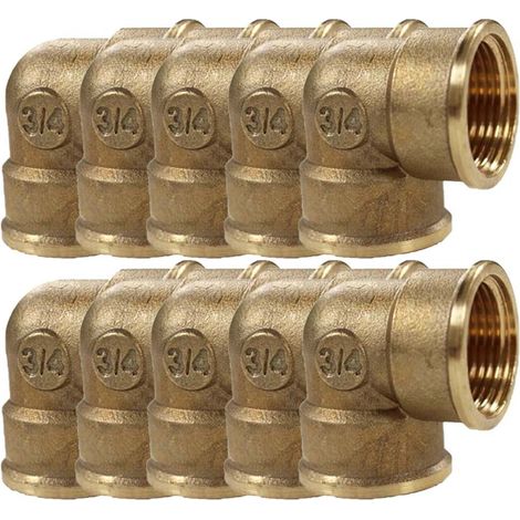 Lot de 10 Coudes Laiton Femelle 3/4" (20/27) - Arcanaute (1/3)