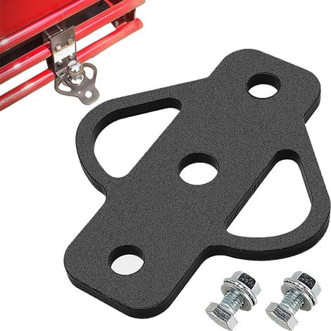 Adattatore per gancio di traino in acciaio a tre vie - Struttura in acciaio resistente e versatile con 2 bulloni per golf cart, rimorchi e lavori all'aperto (1/5)